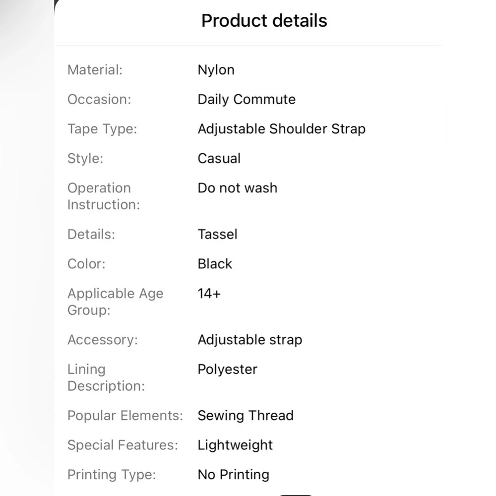 Casual Nylon Backpack with Rhinestone Embellishments💙 - Picture 10 of 10